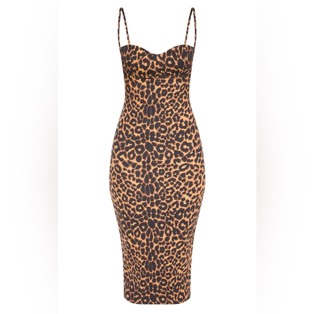 Leopard Print Midi Dress